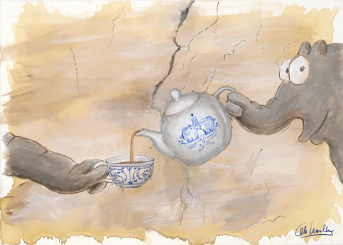 OTTO WAALKES: Creation of Ostfriesentea (Leinwanddruck)